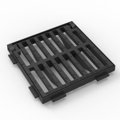 Grille avaloir abattable en fonte ductile 400 x 400 mm classe C250 – UrbanVoirie