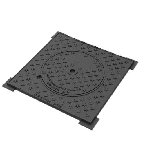 Trappe de trottoir en fonte Ø270 cadre 401×401
