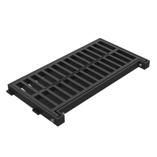 Grille avaloir en fonte abattable 695×362 – D400
