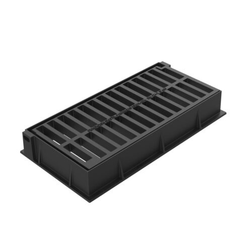 Grille avaloir en fonte abattable 700×360 – D400