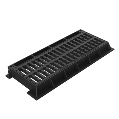 Grille avaloir en fonte abattable 840×340 – C250 (modèle Impu)