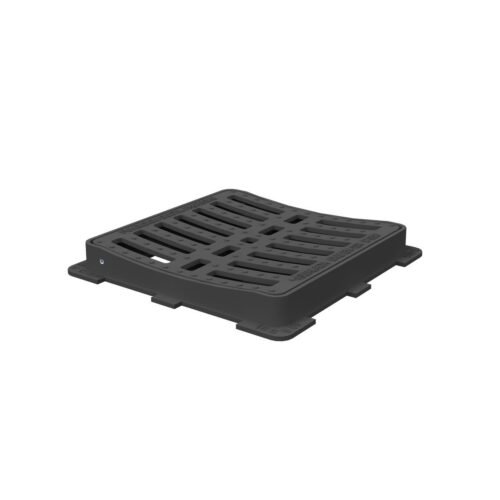 Grille avaloir en fonte concave abattable 300×300 – C250