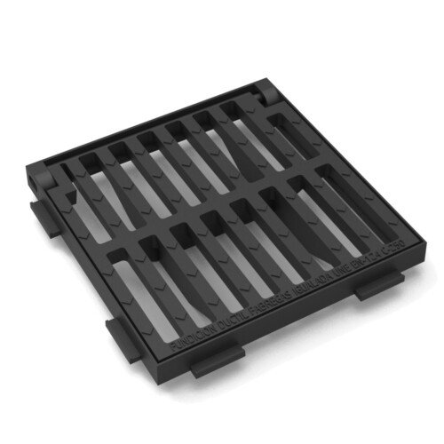Grille avaloir en fonte abattable 300×300 – C250