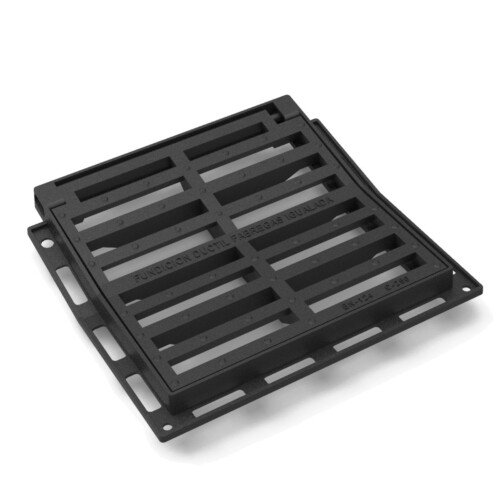 Grille avaloir en fonte concave 400×400 – C250 (modèle V)